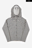 Bunny stripe button hoodie knit