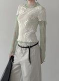 Blume Flower Embroidered Short Sleeve T-shirt