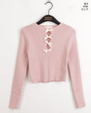 [Leverable] Papi Two-Way Double Ballet Core Ribbon Long Sleeve Knit