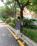 [unisex] Melu Pigment Banding Bermuda Cargo Pants