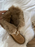 Rudolph laceup fur boots