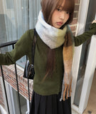 Kemin Thick Check Color Matching Long Muffler