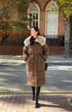 Ziel Fox Fur Collar String Duck Down Long Padding