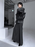 Pleated long skirt