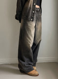 Betty Tin Beige Wide Denim Pants