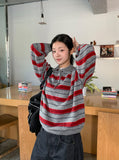 Sosel Wool Stripe Collar Knit