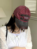 The Black Y2K Lettering Patch Ball Cap