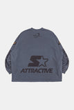 Racing pigment dyeing over long sleeve