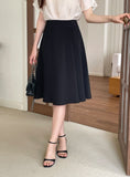 Rihelle Unbalanced Flare Midi Skirt