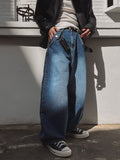Lip Pocket Brush Denim Pants