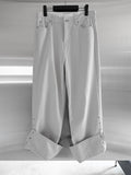 Mobel Snap Roll-up Cotton Pants