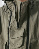 Solid Multi Pocket Hood Jacket