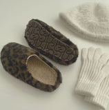 Winter Full Lining Fur Leopard Fur Slippers