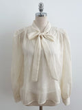 Cordell Tie Puff Blouse (Sleeveless Set)