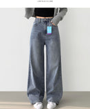 Full Span Banding Basic Wide Simple Denim Pants