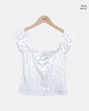 Q's Flower Sleeveless Blouse