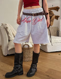 Girls Front Lettering Bermuda Pants