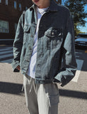 Tres line denim jacket