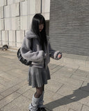 Fluffy padded buckle shoulder bag