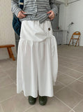 Natan Shirring Belt Banding Long Skirt