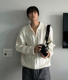 Infinity Cable Long Sleeve Knit Cardigan