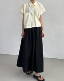 Call banding flare long skirt