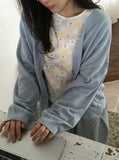 Hideni Flower Patchwork Punching T-shirt