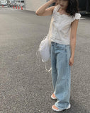 Leggen Frill Off-Shoulder Blouse