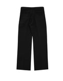 Tension slit semi-wide slacks