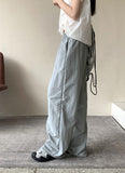 Bow Baslock Wide Long Nylon Pants