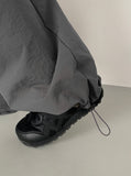 [BAONHAUS] Nylon Cargo Ribbon Bending Pants