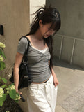 Aloh Summer Back Pocket Cotton Wide Pants