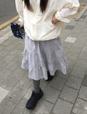 Saya Tiered Banding Midi Skirt