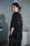 Wild Cat Embroidery Short Sleeve T-shirt