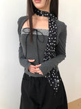Bil Dot Square Stripe Warmer Long Sleeve T-Shirt