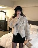 Hazel Fluffy Unbalanced Crop Mustang