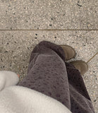 Sannos Flower Pintuck Cotton Pants