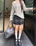 [MADE] Noma Lace Frill Banding Tiered Mini Skirt