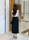 Chad Button Wrap Long Skirt
