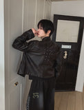 Carter Cross Rivet Vintage Leather Jacket