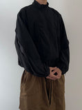Curve Incision Zipper Jumper