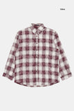 Moss bleach ombre check shirt