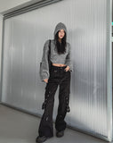 Fran Soft Wool Crop Knit Hoodie