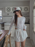 lace stitch shorts