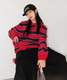 (WOOL) STRIPE PK KNIT