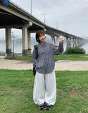 Bilte Summer Seersucker Check Long Sleeve Shirt