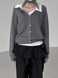 Bant Scarf Set Wool Knit Cardigan