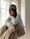 Pramer Basic V-neck Loose Fit Long Sleeve Knit