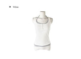 Milty Halter Color Matching Fake Layered Sleeveless