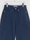 Oscar Color Cotton Herringbone Semi-Wide Pants